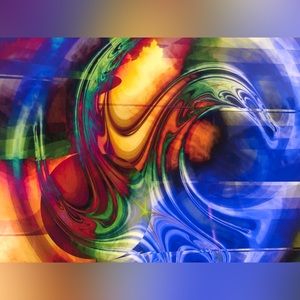 Brady Fractals, fractal geometric artwork, perfect condition by Dennis Brady